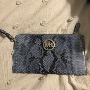 Michael Kors snake print wristlet